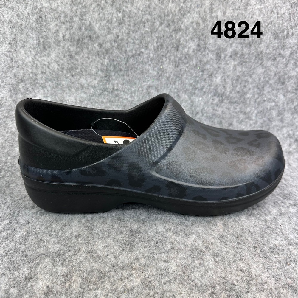Crocs Neria Pro II Womens 11 Leopard Slip Resistant Work Clogs New